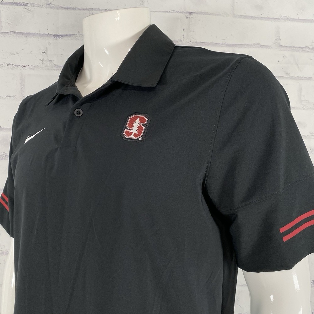 Nike Shirt Medium Polo Stanford University Cardinals Football Dri-Fit On Field